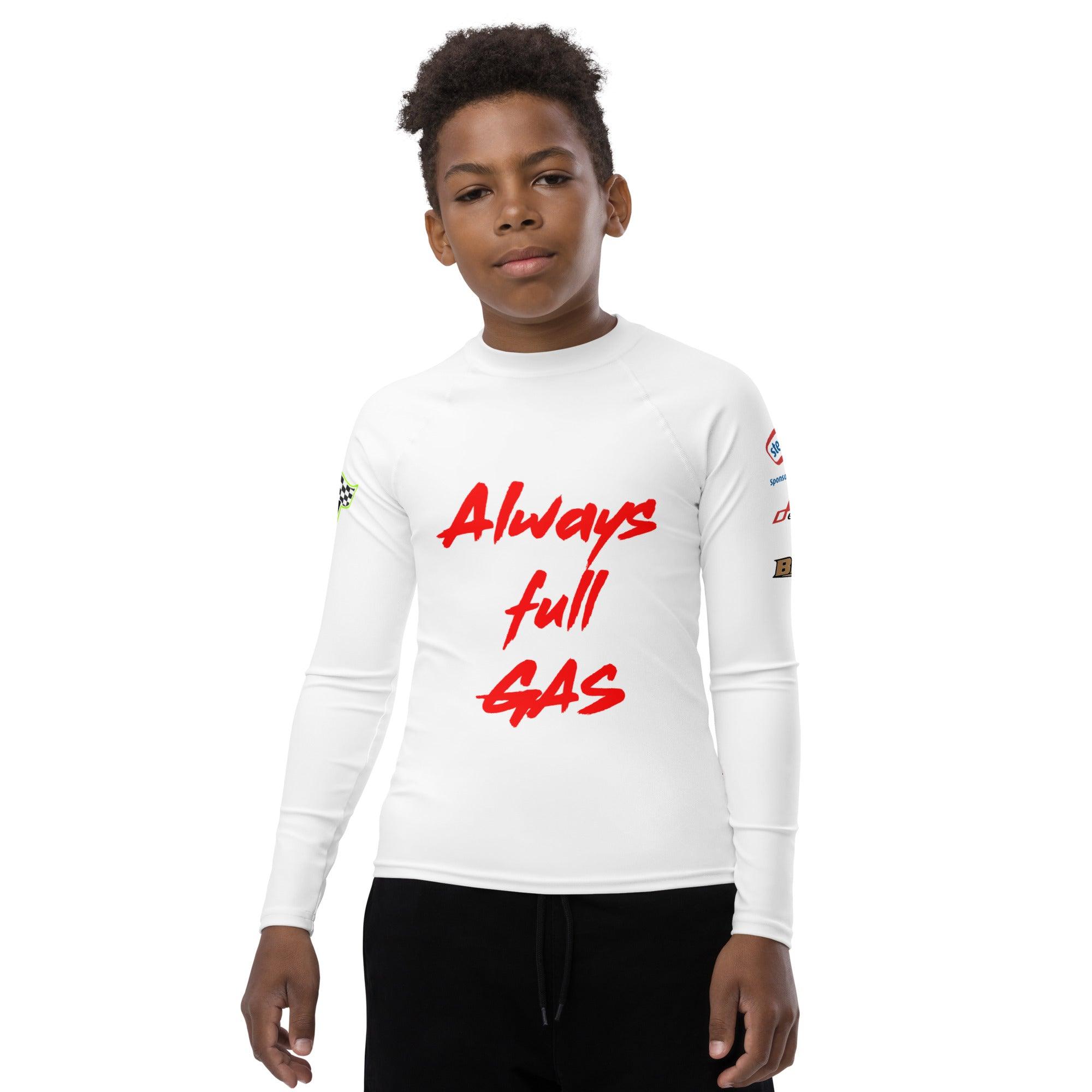 Always Full Gas - Youth Power Rash Guard