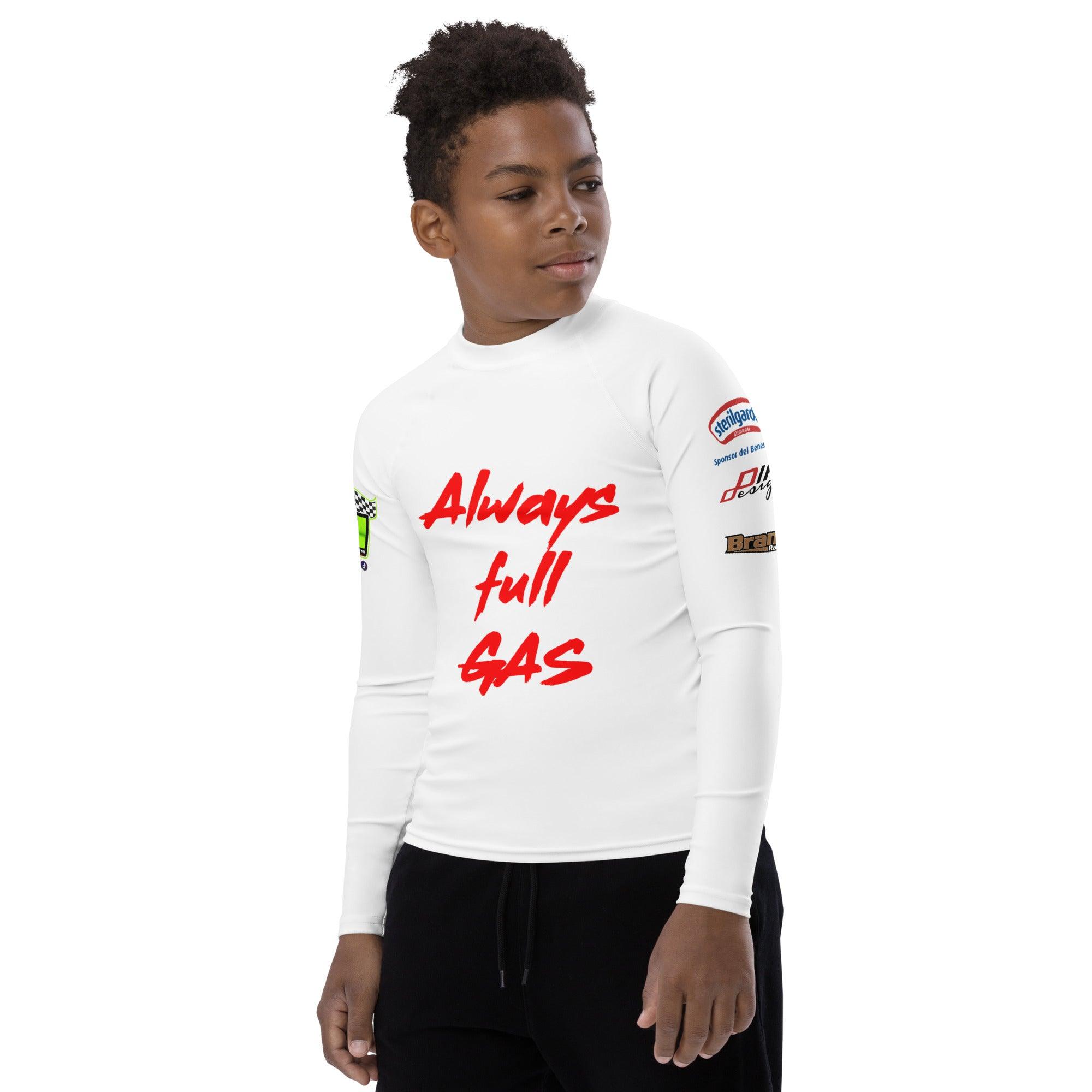 Always Full Gas - Youth Power Rash Guard